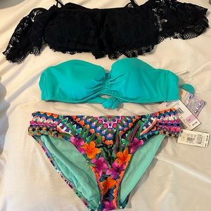 Swimsuit bikini bundle small tops large bottom